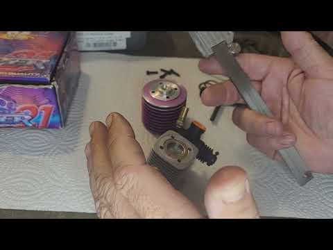 Let's talk about Nitro engine head shimming removing shims measuring  setting head clearance stack