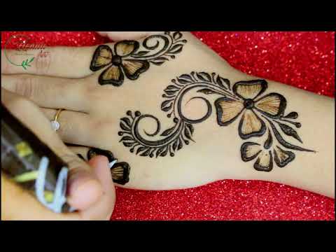 Floral Arabic Mehndi Design | Easy Mehndi Designs | Simple Mehndi Design | Back Hand | HENNA ART