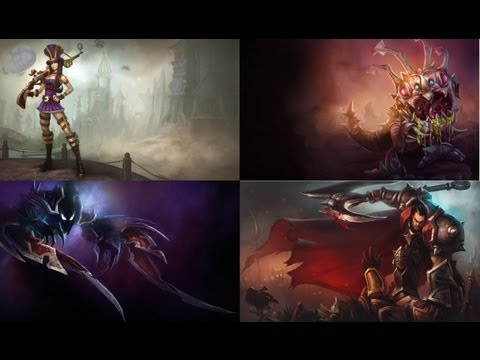 ADC Caitlyn & Nocturne vs Kog'Maw & Darius at Bot on Summoner's Rift (League of Legends Season 3)