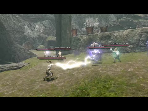 Skyrim Battles - Forsworn Briarheart Shamans vs. Talvas, Wyndelius, Giant, & Thoron