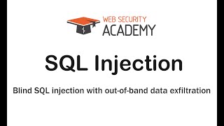 Portswigger SQL Injection: Blind SQL injection with out-of-band data exfiltration #75