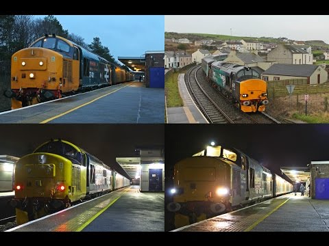 DRS 37401 & 37423 thrashing along the Cumbrian Coast 2/1/2015
