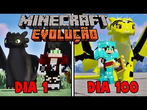 SOBREVIVI 100 DIAS NO MINECRAFT COLECIONANDO DRAGÕES FÚRIA DA NOITE COLORIDO.