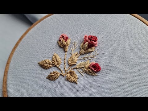 3D Rose Flower Embroidery for Your Home. Flower Embroidery