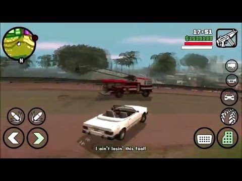 Obtain Tenpenny's Fire Truck from End Of The Line mission in GTA SA iOS (step-by-step tutorial)