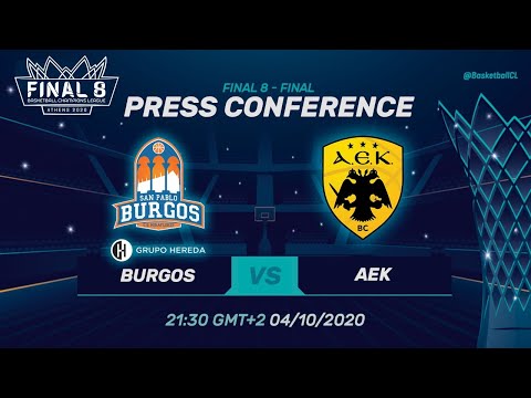 Hereda San Pablo Burgos v AEK - Press Conf. - Final - Basketball Champions League 2019-20