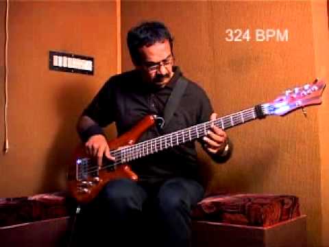 Fastest Bass Guitarist @ 324 BPM - Jayen Varma - Bassist Indian