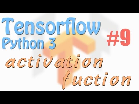 Tensorflow 9 activation function (neural network tutorials)