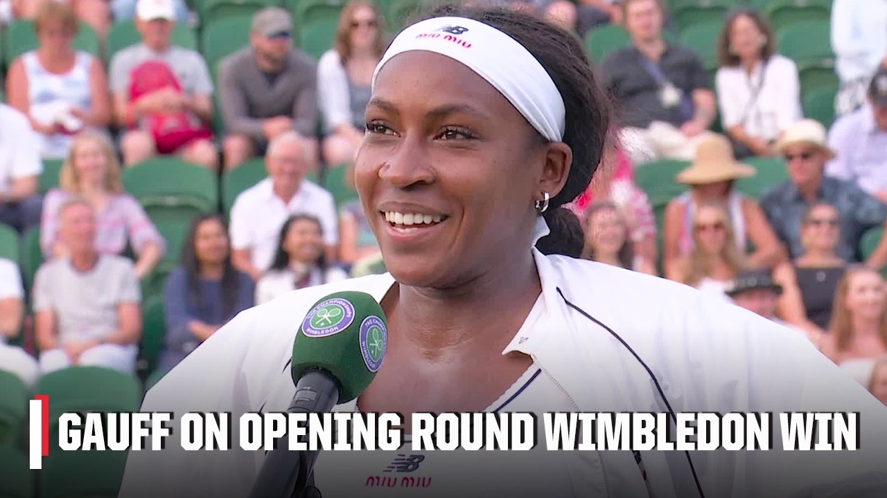 Coco Gauff reflects on winning first Wimbledon match in two years