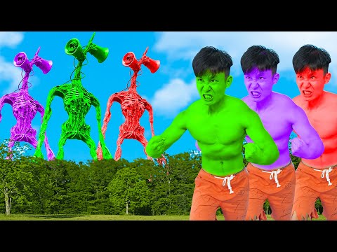 Team Angry Hulk VS Angry Siren Head - BigGreenTV