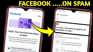 your comments go against our community standards on spam। facebook account locked how to unlock