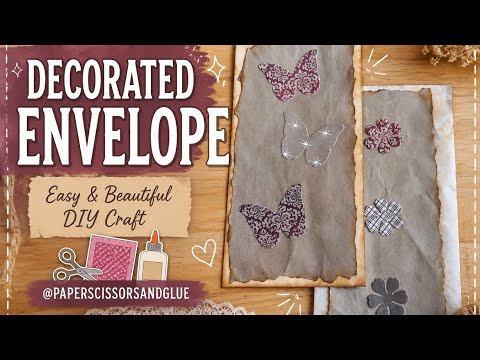 Easy decorated envelope ✂️📚☕️😁 #easy crafts #junkjournalideas #decoratedenvelope