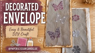 Easy Decorated Envelope ✂️📚☕️🦋