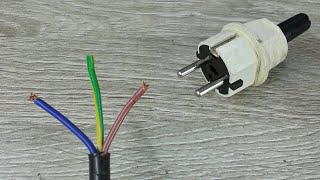How to connect 3 wires to 2 pin plug