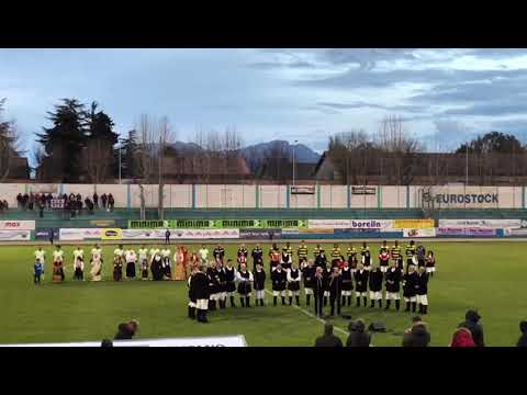 Prima partita amichevole della Natzionale Sarda. L'inno al Frogheri di Nuoro