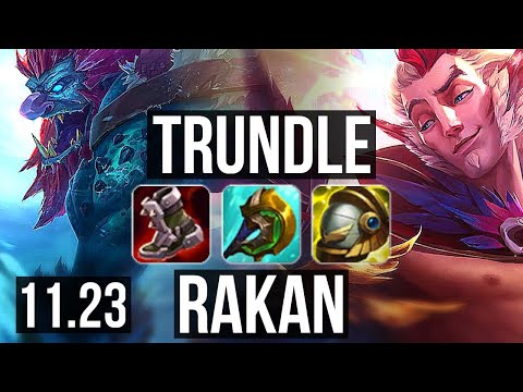 TRUNDLE & Jinx vs RAKAN & Aphelios (SUP) | 300+ games, 6/5/19 | EUW Grandmaster | 11.23