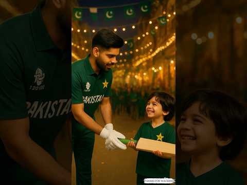The Boy’s Dream Bat 🏏– Babar Azam’s Gift!#ai #gift #bala #boy