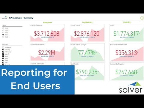 Reporting and Analysis for End Users