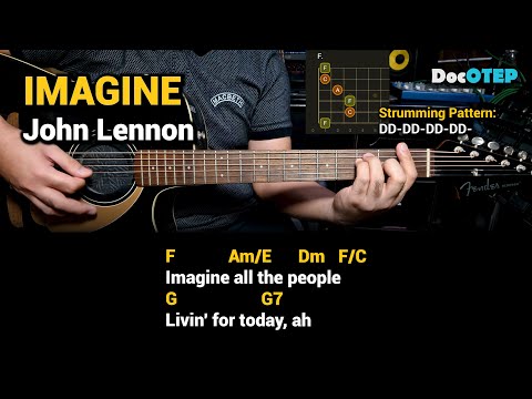 Imagine - John Lennon (Guitar Chords Tutorial with Lyrics)
