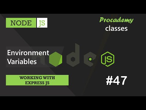 #47 Environment variables | Working with Express JS | A Complete NODE JS Course
