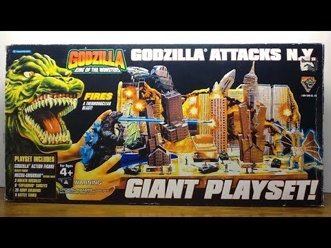 Trendmasters - Godzilla Attacks NY Giant Playset Review