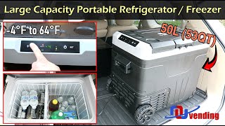 53 QT Large Capacity Portable Refrigerator / Freezer For Your Car | NUNET