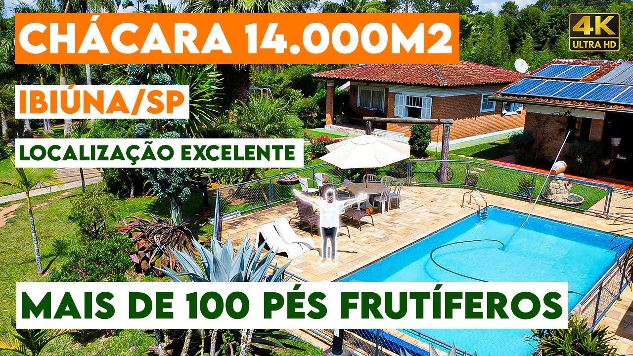 SÍTIO de 14.000m², POMAR AMPLO e muita opção de LAZER!