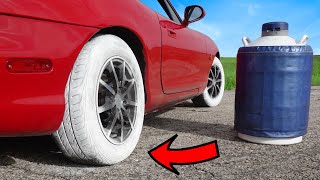 What happens if you fill TIRES with LIQUID NITROGEN?