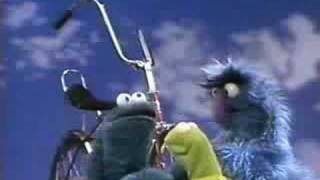 Classic Sesame Street - sharing a bicycle