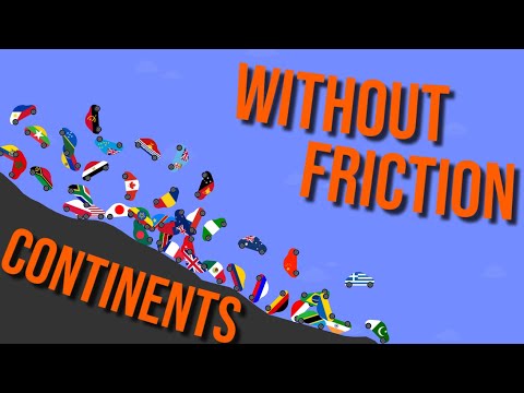 Continents Race Without Fricction - Algodoo