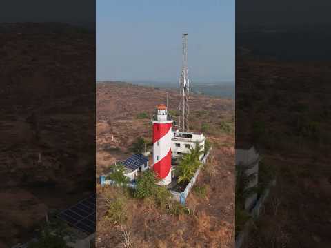 Stunning Drone View of Betul Lighthouse, Goa 🌊