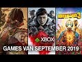 Xbox September 2019 - Nieuwe game releases
