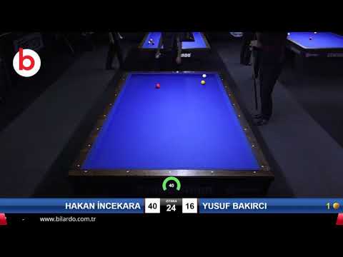 HAKAN İNCEKARA & YUSUF BAKIRCI Bilardo Maçı - 2019 TÜRKİYE ŞAMPİYONASI 3.ETAP-ELEME