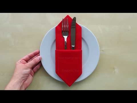 Servietten falten: Bestecktasche - Einfache Deko