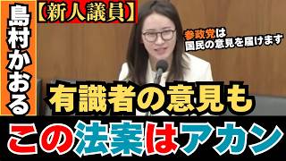 【衝撃】専門家すら「これじゃない方がいい」と断言した新法案。採決で起きた異常な光景とは？#参政党 #島村かおる #太陽光パネル#国会中継 #参議院 #政治家  #日本の未来