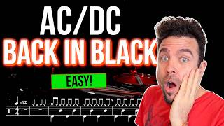 AC/DC - Back in Black - Drum Cover (with scrolling drum sheet)