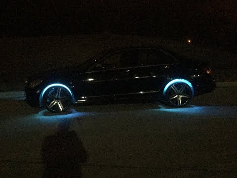 Multicolor Color LED Wheel-Well Lights 4-Flexible Lighting Strips + Wireless Remote
