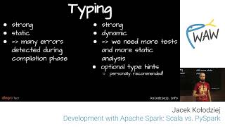 Download the video "PyWaw #100 - Development with Apache Spark: Scala vs. PySpark"