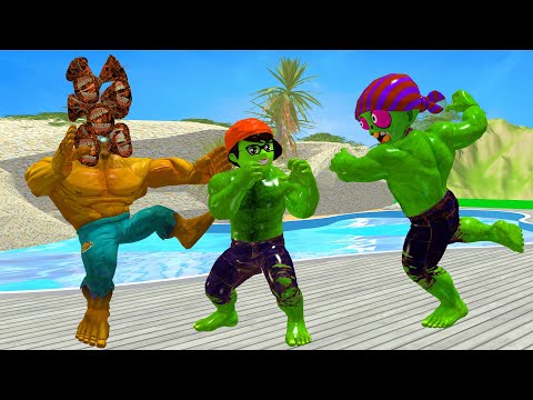 NickHulk vs Siren Head Hulk vs Zombie - Scary Teacher 3D Nick Love Tani Animation Challenge