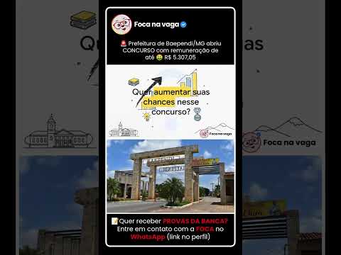 PREFEITURA DE BAEPENDI/MG: EDITAL PUBLICADO! #concursopúblico #aprovação
