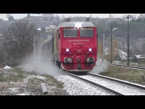 Trenul IR 1831 "Foamea" Timisoara Nord - Iasi în Zăpadă 27.11.2023.