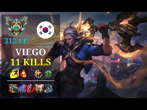 Viego Mid vs Sylas - 11 kills - 킹 갓 황 샘 KR Grandmaster (312 LP) Patch 11.3