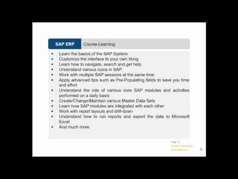 1  Introduction to SAP FICO Super User Training