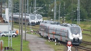 preview picture of video 'German Trains: Wustermark, New rolling stock under test, 24Sep14'