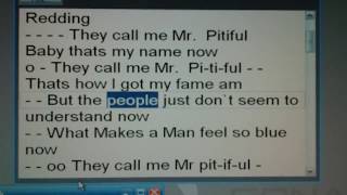 They call me Mr Pitiful Otis Redding lyrics