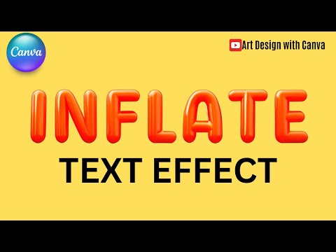 3D Inflate Text Effect in Canva Tutorial Typography Design
