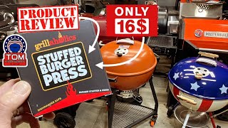 Review and Demo Of A Stuffed Burger Press! / Let’s Stuff A Burger! / Worth $16.00? / GrillAholics!