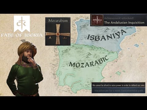 CK3 Fate of Iberia: Turning all Iberia to Mozarabism (Andalusian Inquisition achievement)