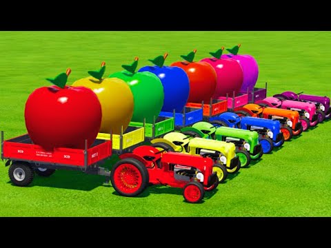 LOAD AND TRANSPORT GIANT APPLES WITH FORD TRACTORS - Farming Simulator 2022