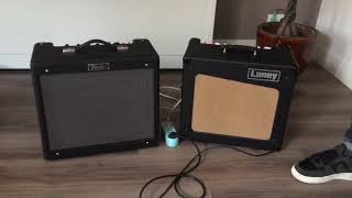 Video thumbnail for Fender Blues Junior IV versus Laney Cub12R 15W amp by MJ1203